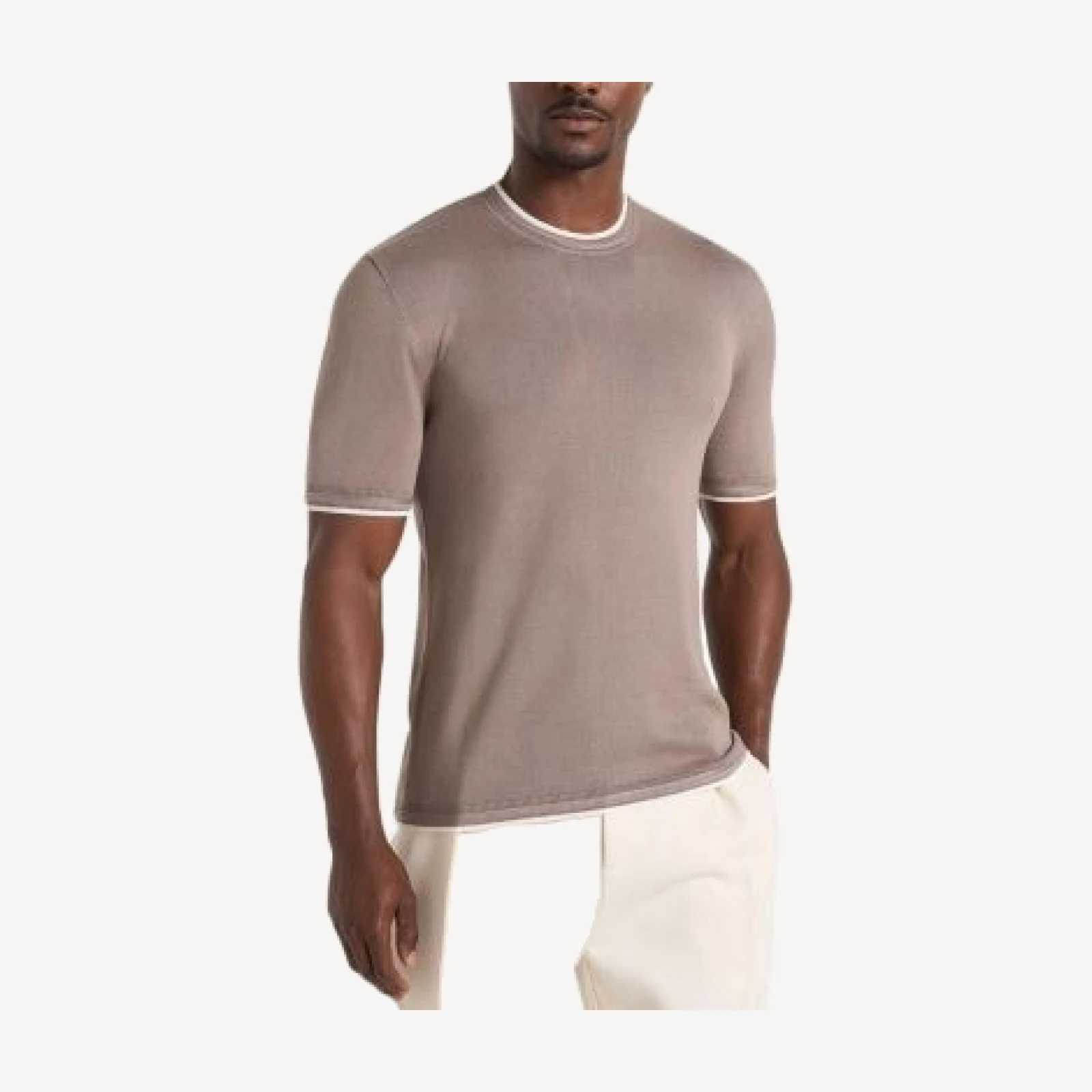 Maniere De Voir Wyatt Contrast Knit T-shirt