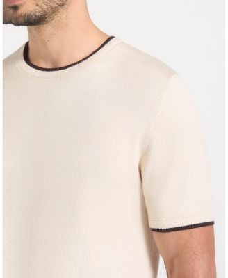 Maniere De Voir Wyatt Contrast Knit T-shirt