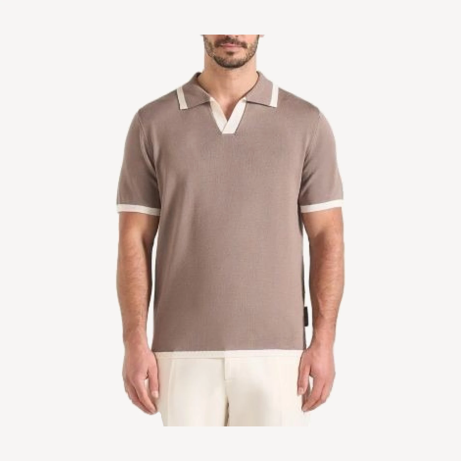 Maniere De Voir Lambert Contrast Detail Knit Polo