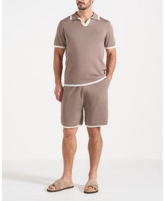 Maniere De Voir Regis Contrast Detail Knit Shorts