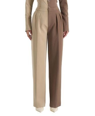 Maniere De Voir Julie Two Tone Tailored Pants