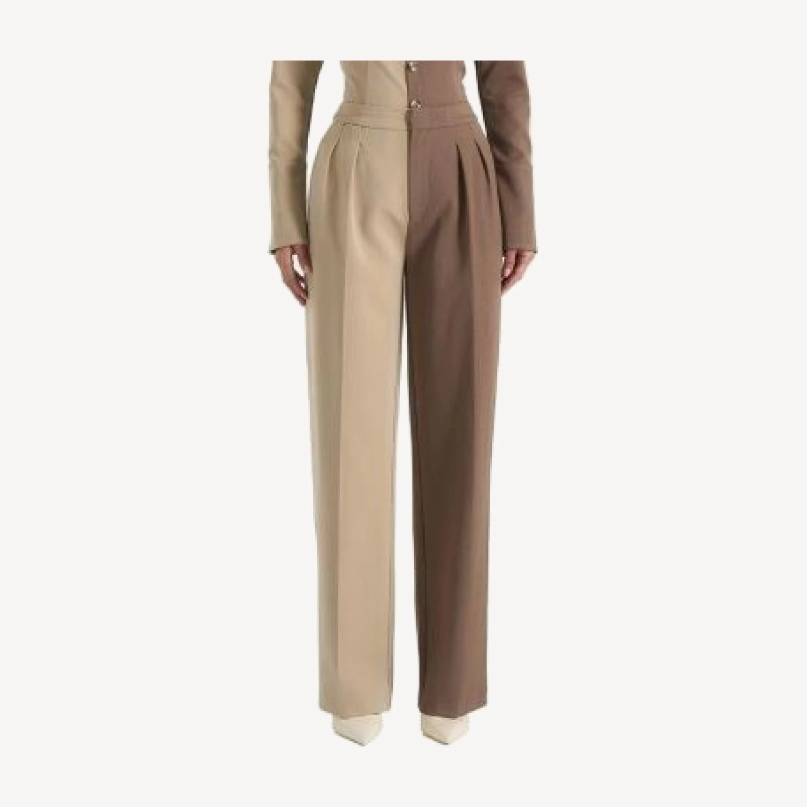 Maniere De Voir Julie Two Tone Tailored Pants