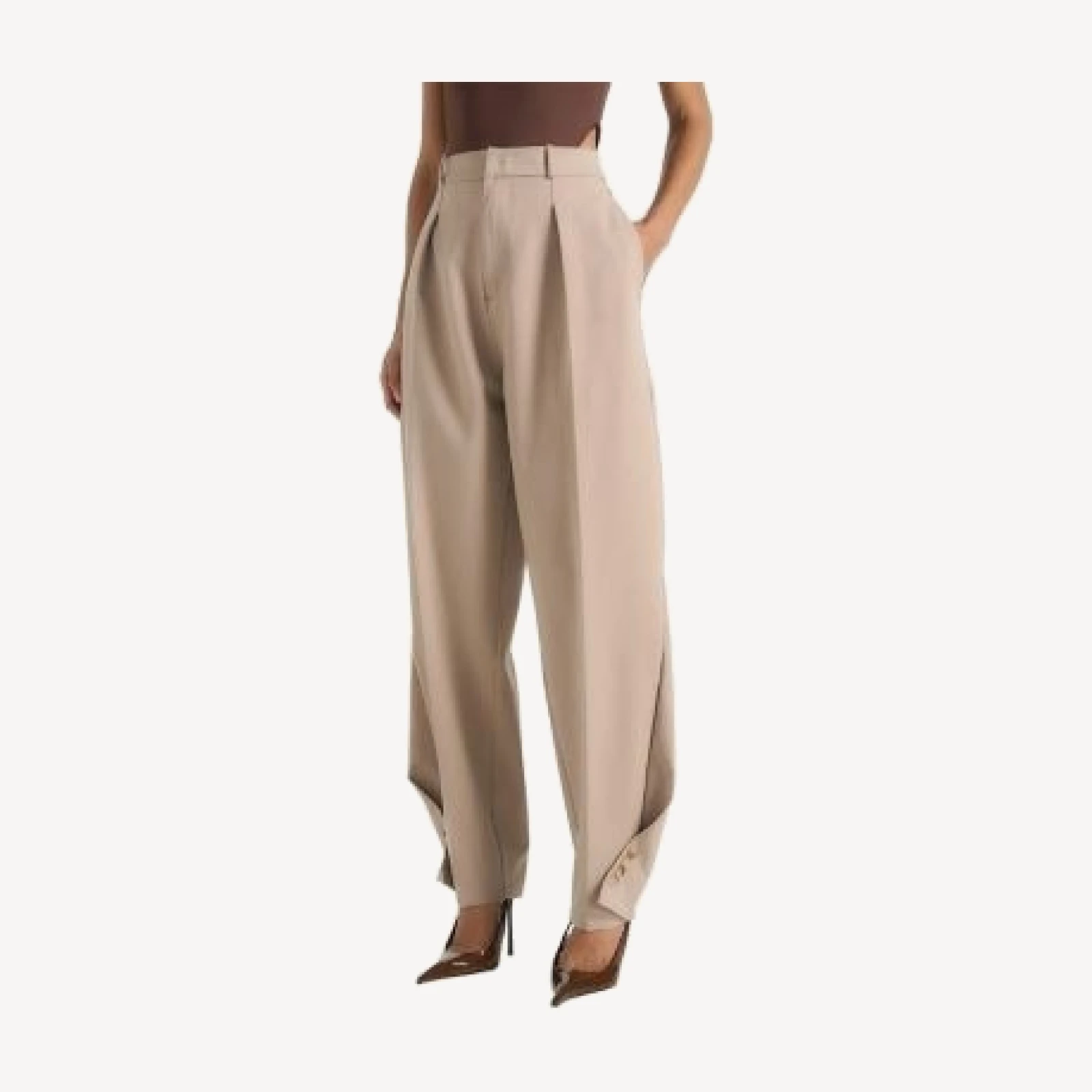 Maniere De Voir Sophie Twist Leg Tailored Pants