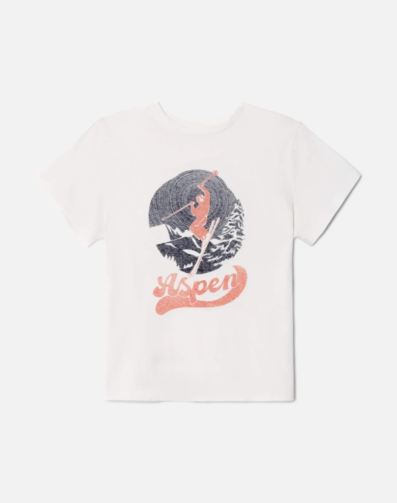 Classic "Aspen Ski" Tee - Vintage White