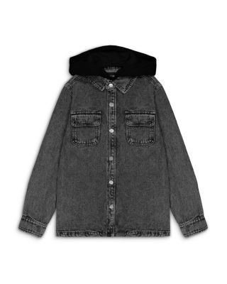 Joe's Jeans Boys' Long Sleeved Denim Shirt With Fleece Hood - Big Kid