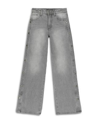 Joe's Jeans Girls' Mia Cotton Side Snap Wide Leg Jeans - Big Kid