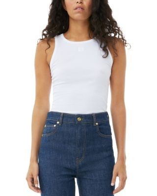 Ganni Soft Ribbed Tank Top
