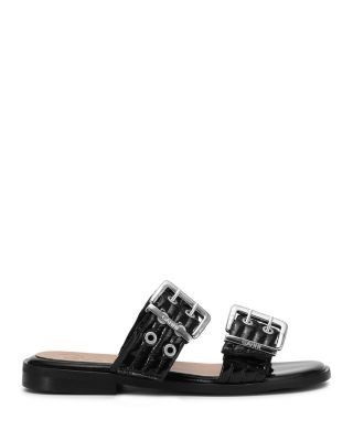 Ganni Women's Buckled Slide Sandals