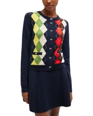 Ganni Wool & Cashmere Argyle Cardigan