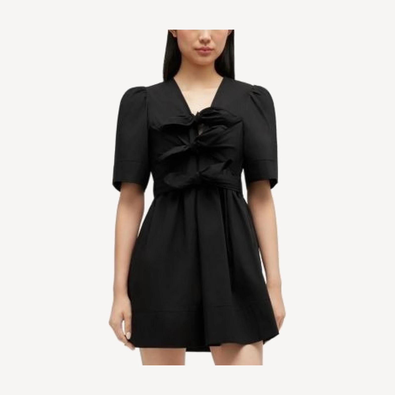 Ganni Stretch Cotton Mini Dress