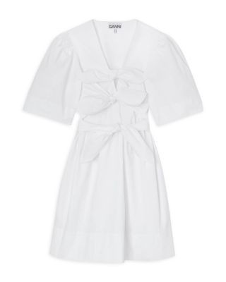 Ganni Stretch Cotton Mini Dress