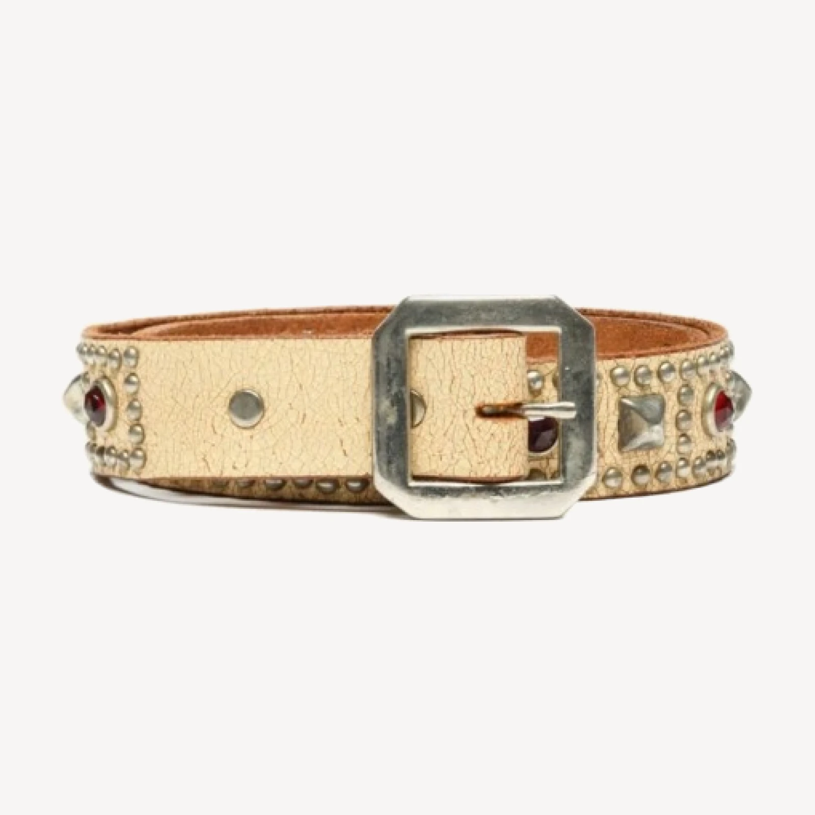 Upcycled June Belt - Bone