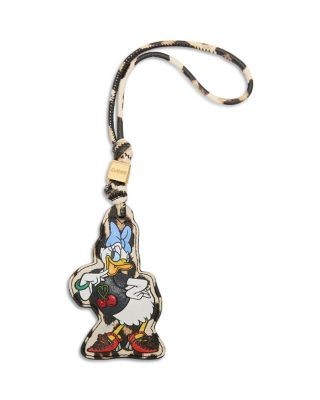 Ganni Daisy Duck Leopard Print Bag Charm