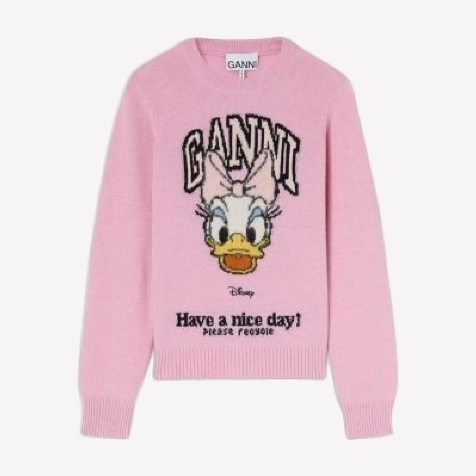 Ganni Daisy Duck Crewneck Sweater