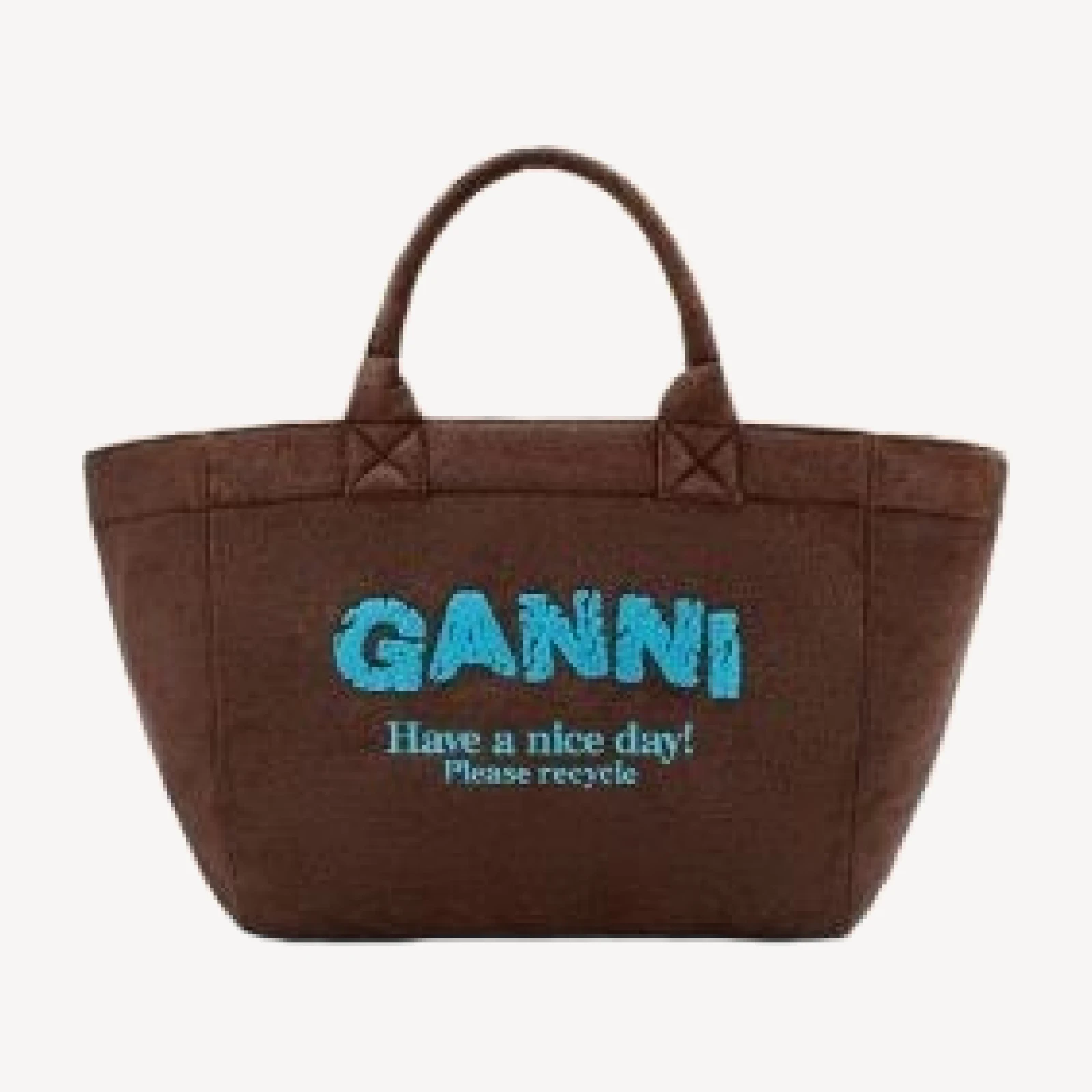 Ganni Xxl Canvas Shopper Tote