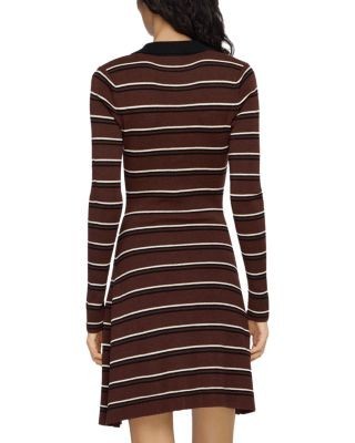 Ganni Striped Merino Polo Dress