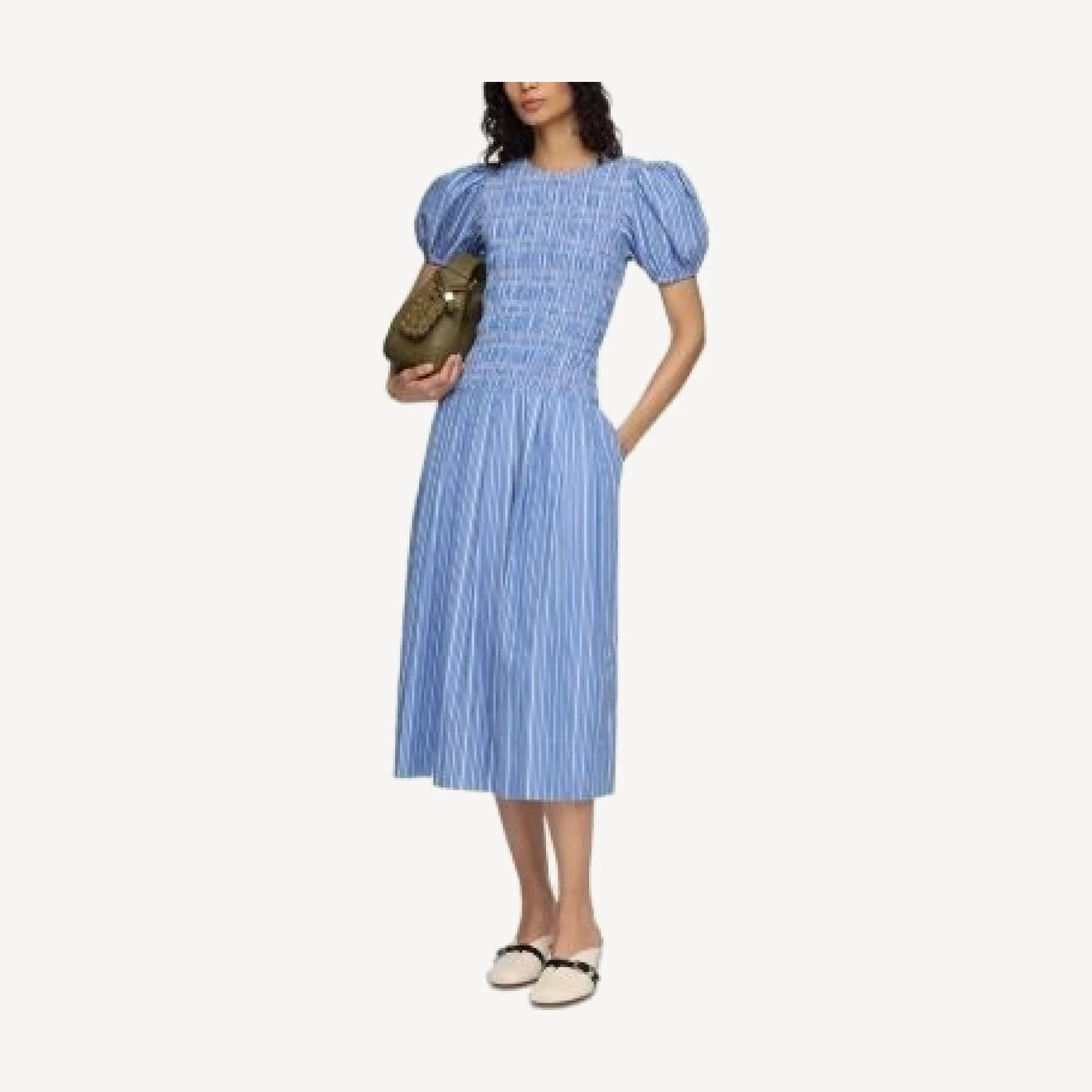 Ganni Striped Cotton Dress