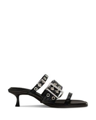 Ganni Women's Buckle Strap Mules