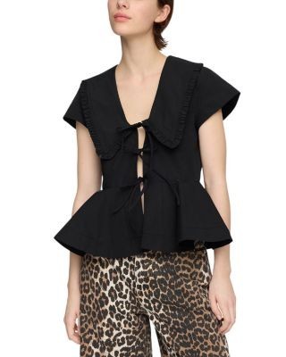 Ganni Cotton Poplin Blouse