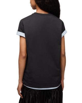 Ganni Basic Cotton Relaxed Graphic Print Tee