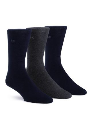 Calvin Klein Flat Knit Crew Socks, Pack of 3