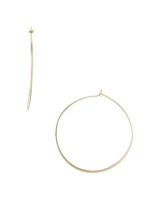 Aqua Sterling Silver Large Hoop Earrings - Exclusive