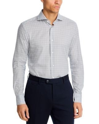 Boss L-Hays Spread Collar Button Down Shirt