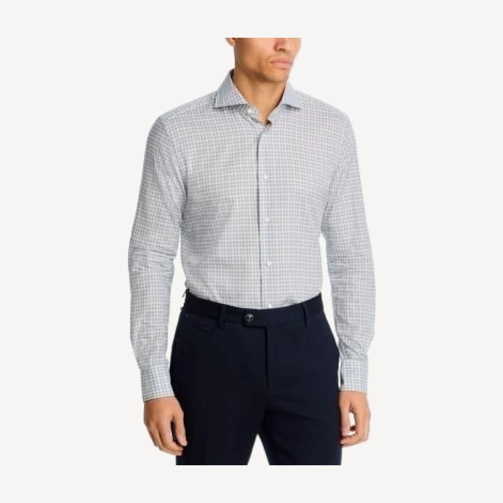 Boss L-Hays Spread Collar Button Down Shirt