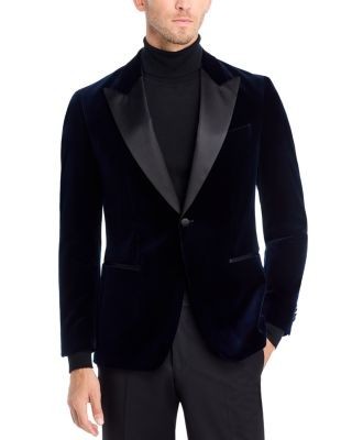 Boss Velvet Satin Peak Slim Fit Dinner Jacket