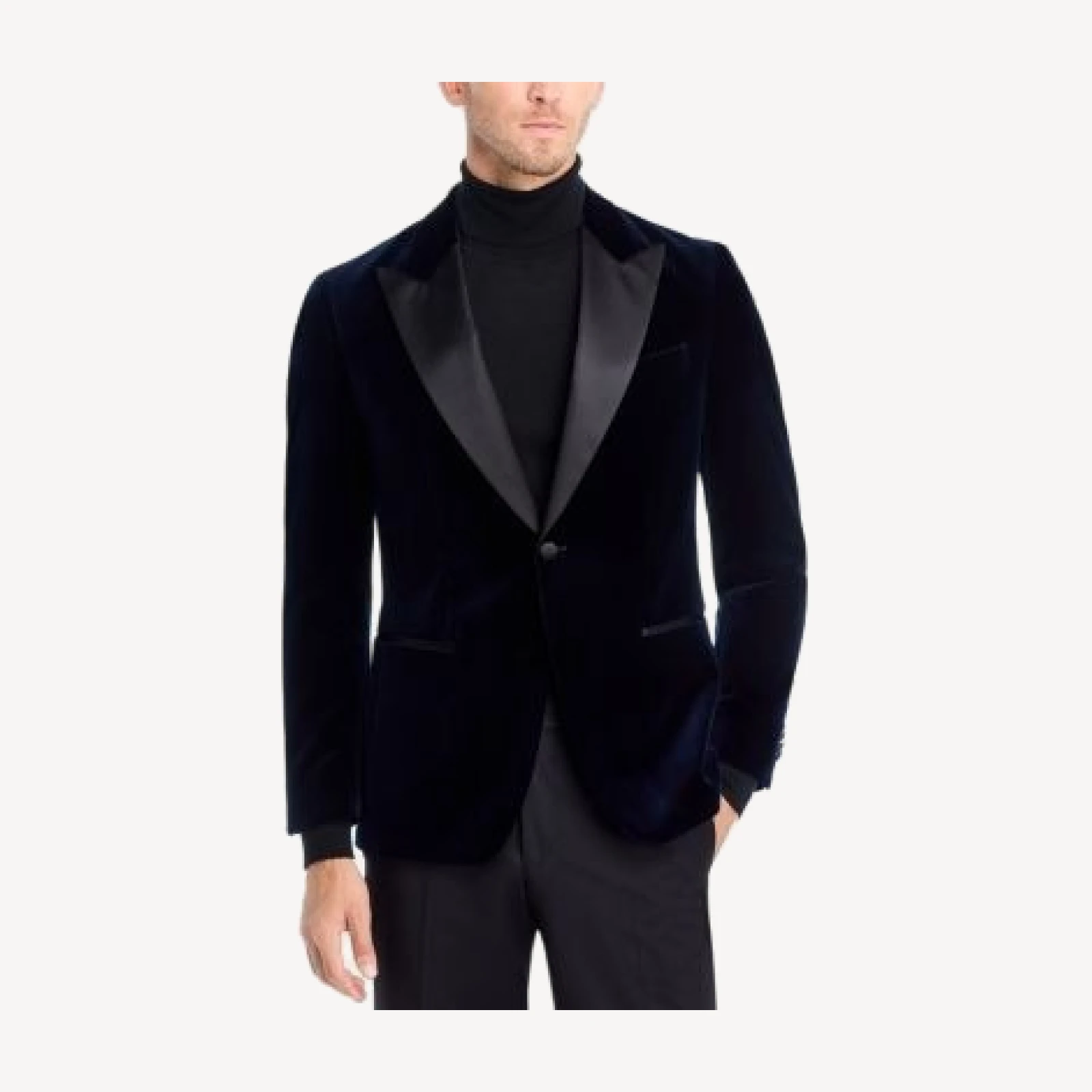 Boss Velvet Satin Peak Slim Fit Dinner Jacket