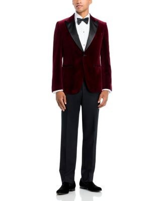 Boss Velvet Satin Peak Slim Fit Dinner Jacket