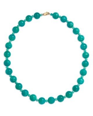 Bloomingdale's Fine Collection Amazonite Beaded Necklace in 14K Yellow Gold, 18