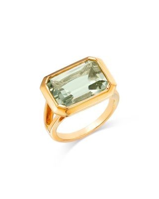 Bloomingdale's Fine Collection Prasiolite Emerald Cut Statement Ring in 14K Yellow Gold