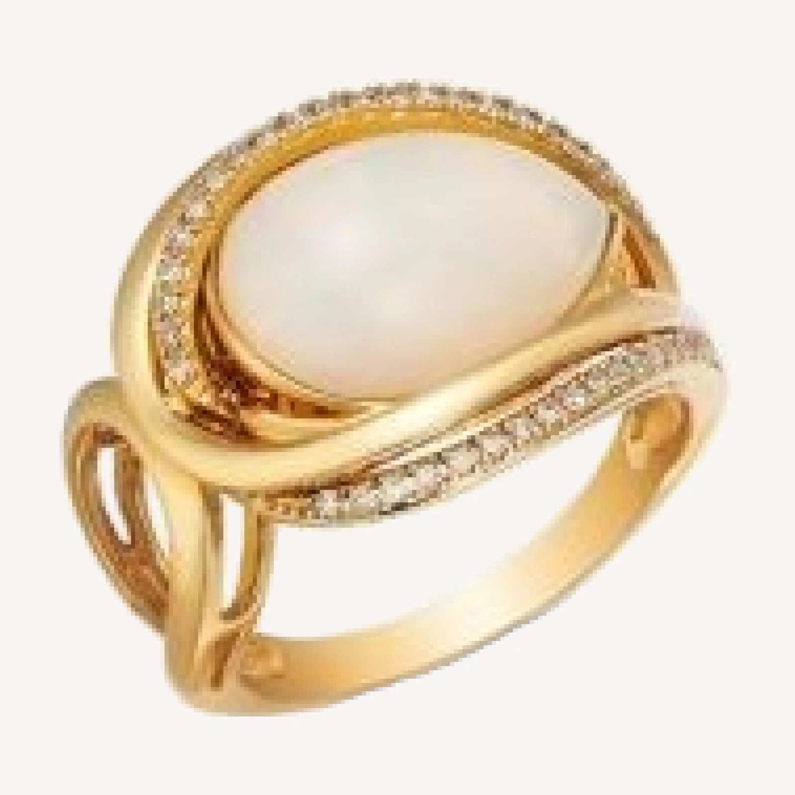 Bloomingdale's Fine Collection Ethiopian Opal & Diamond Ring in 14K Yellow Gold