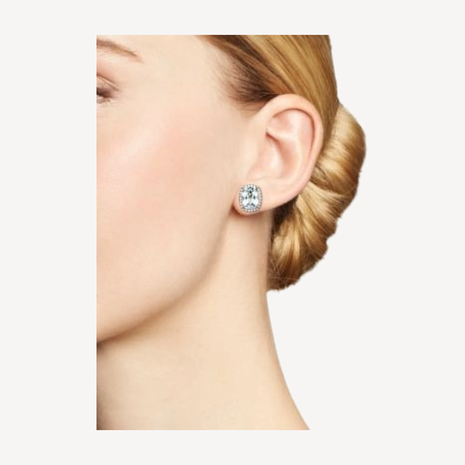 Aquamarine and Diamond Stud Earrings in 14K White Gold