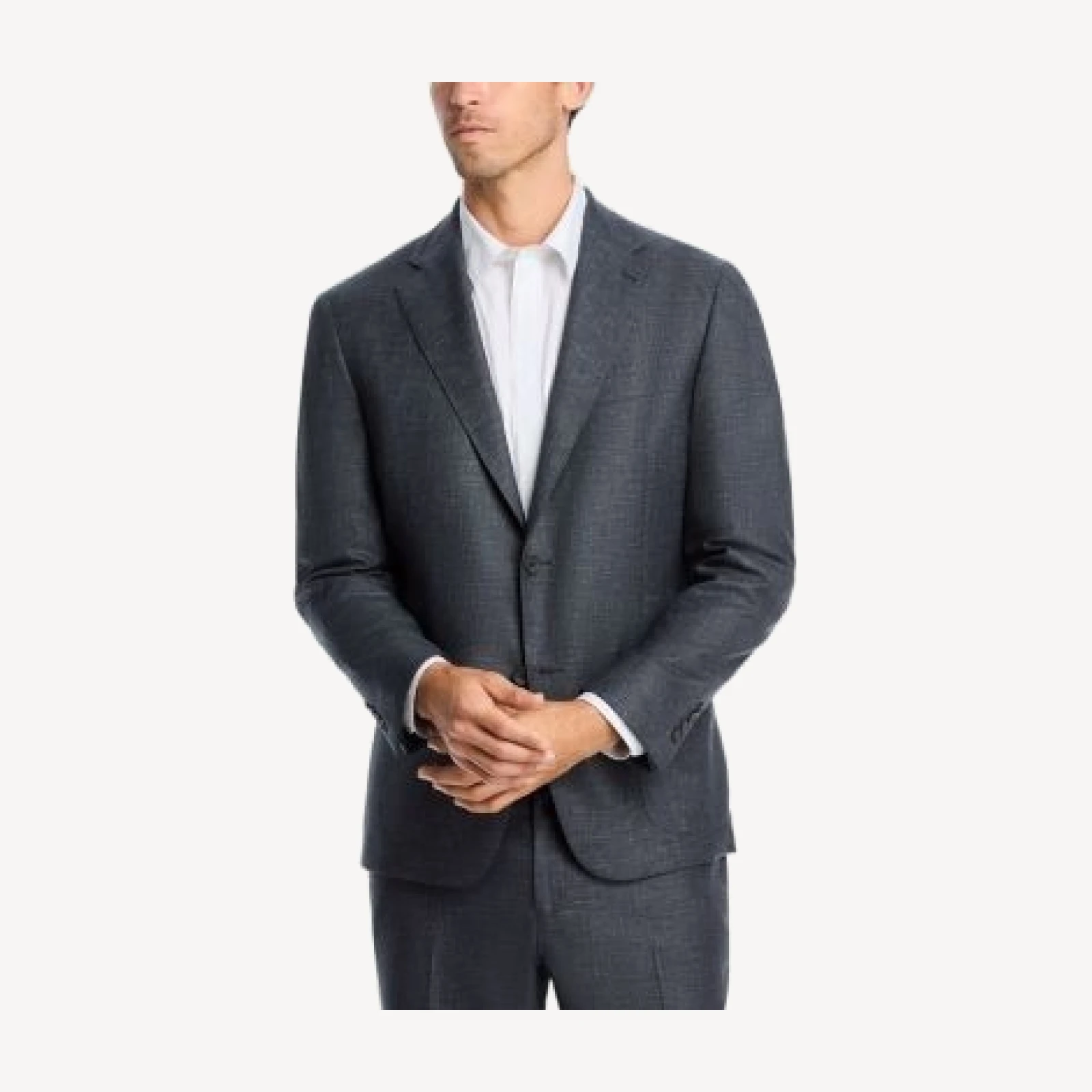 Vince Melange Solid Unstructured Slim Fit Suit Jacket
