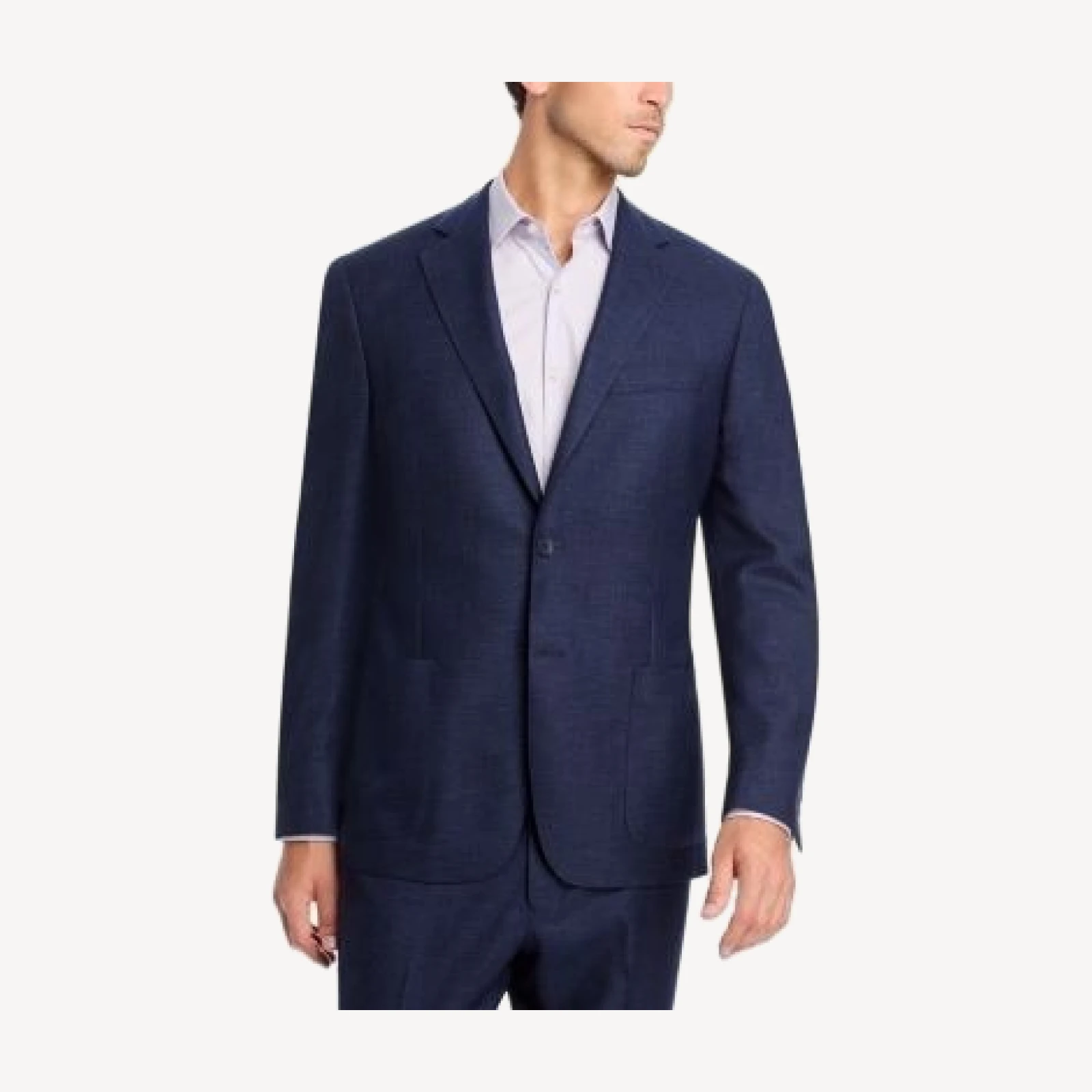 Vince Melange Solid Unstructured Slim Fit Suit Jacket