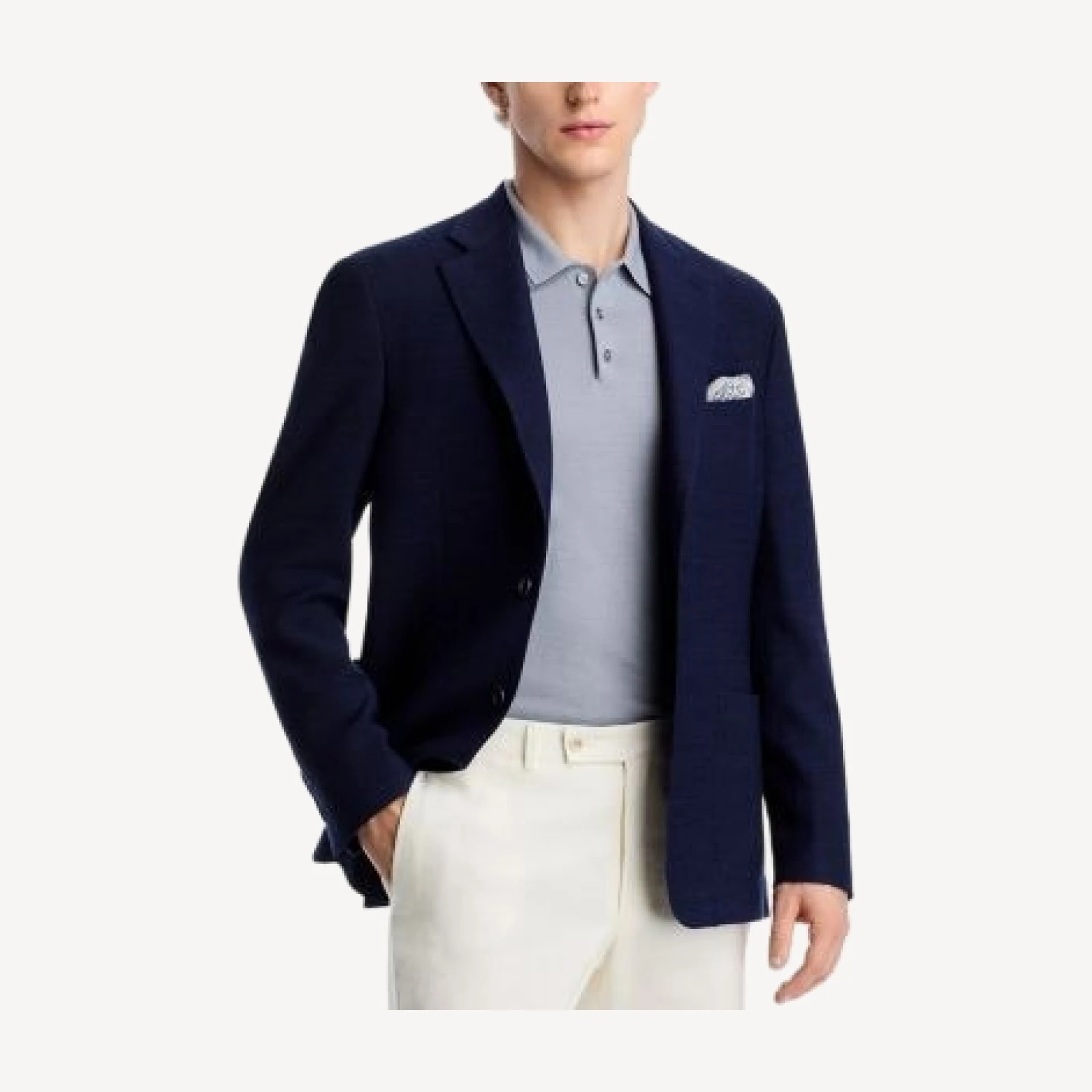 Vince Wool Pique Jersey Slim Fit Unstructured Sport Coat