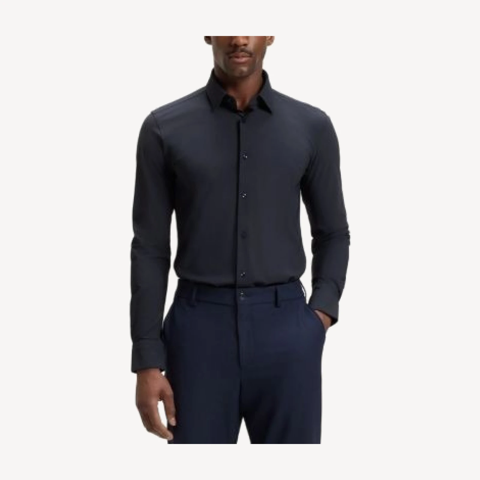Boss Hank Slim Fit Stretch Button-Front Shirt