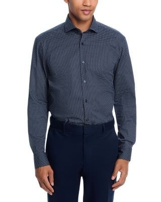 Boss Hank Pattern Slim Fit Dress Shirt