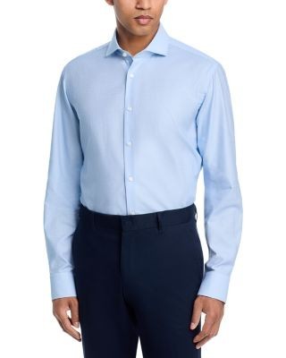 Boss Joe Tonal Textured Dot Regular Fit Dress Shirt