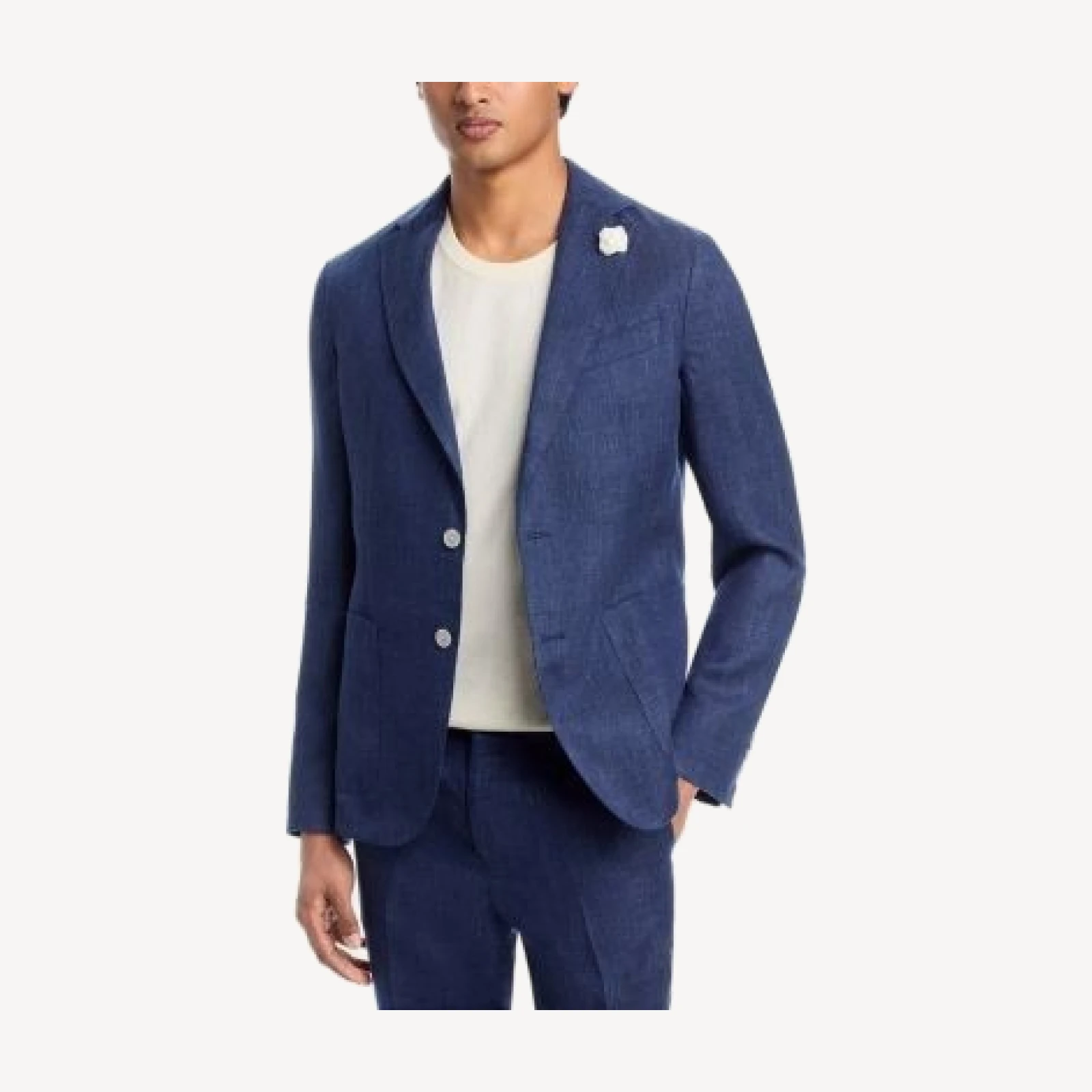 Boss Hanry Linen & Lyocell Hopsack Slim Fit Unstructured Suit Jacket