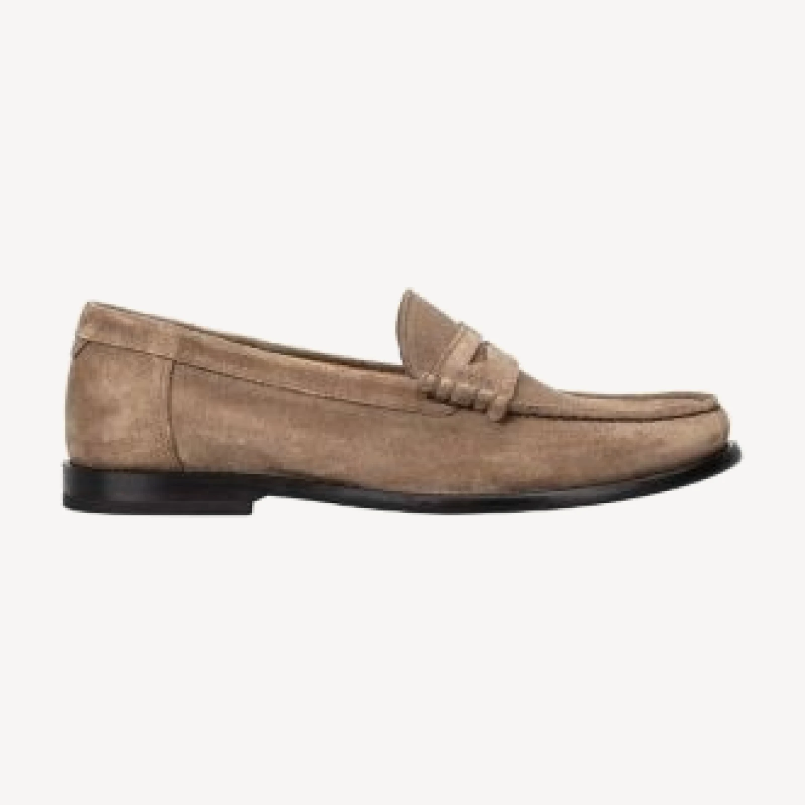 Boss Men's Tevan Beige Suede Loafers