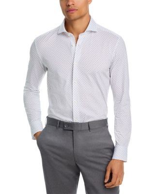 Boss Hank Performance Spread Collar Slim Fit Button Down Shirt