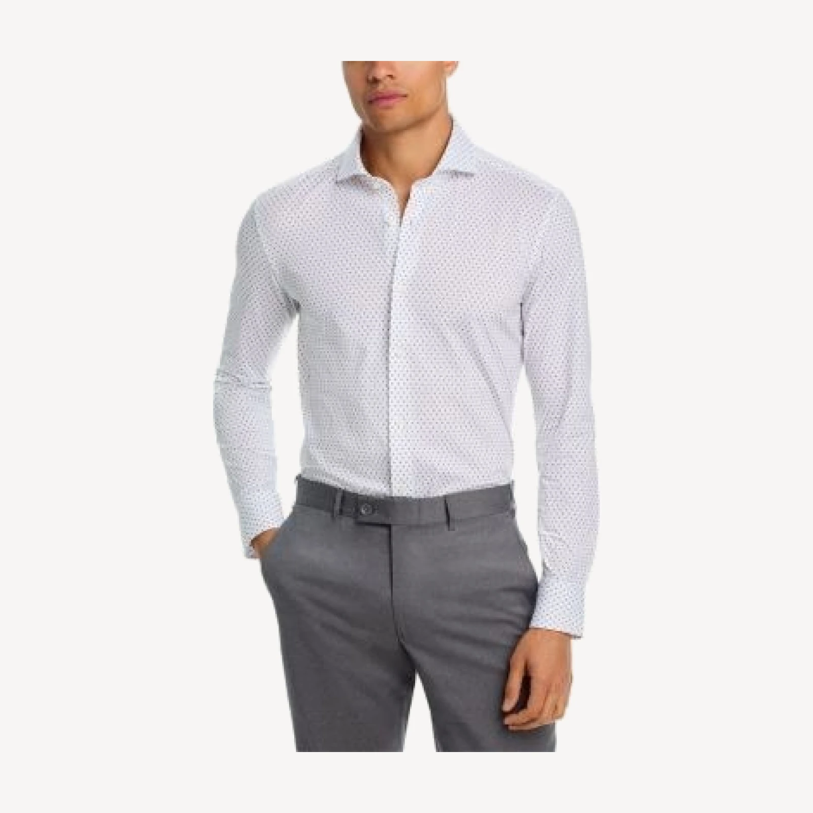 Boss Hank Performance Spread Collar Slim Fit Button Down Shirt