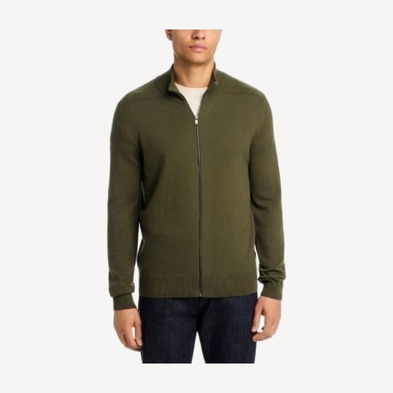 Boss Liopedro Wool & Cotton Zip Sweater