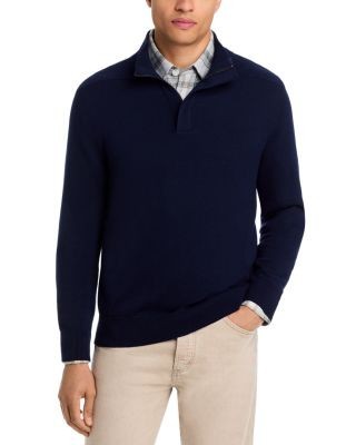Boss Liorman Wool & Cotton Zip Neck Sweater