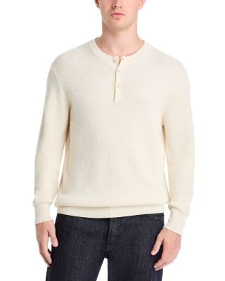 Boss Lenley Wool & Cotton Henley Sweater