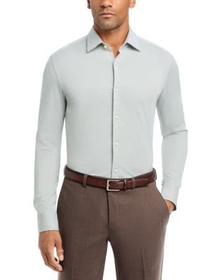Boss Performance Melange Jersey Slim Fit Dress Shirt