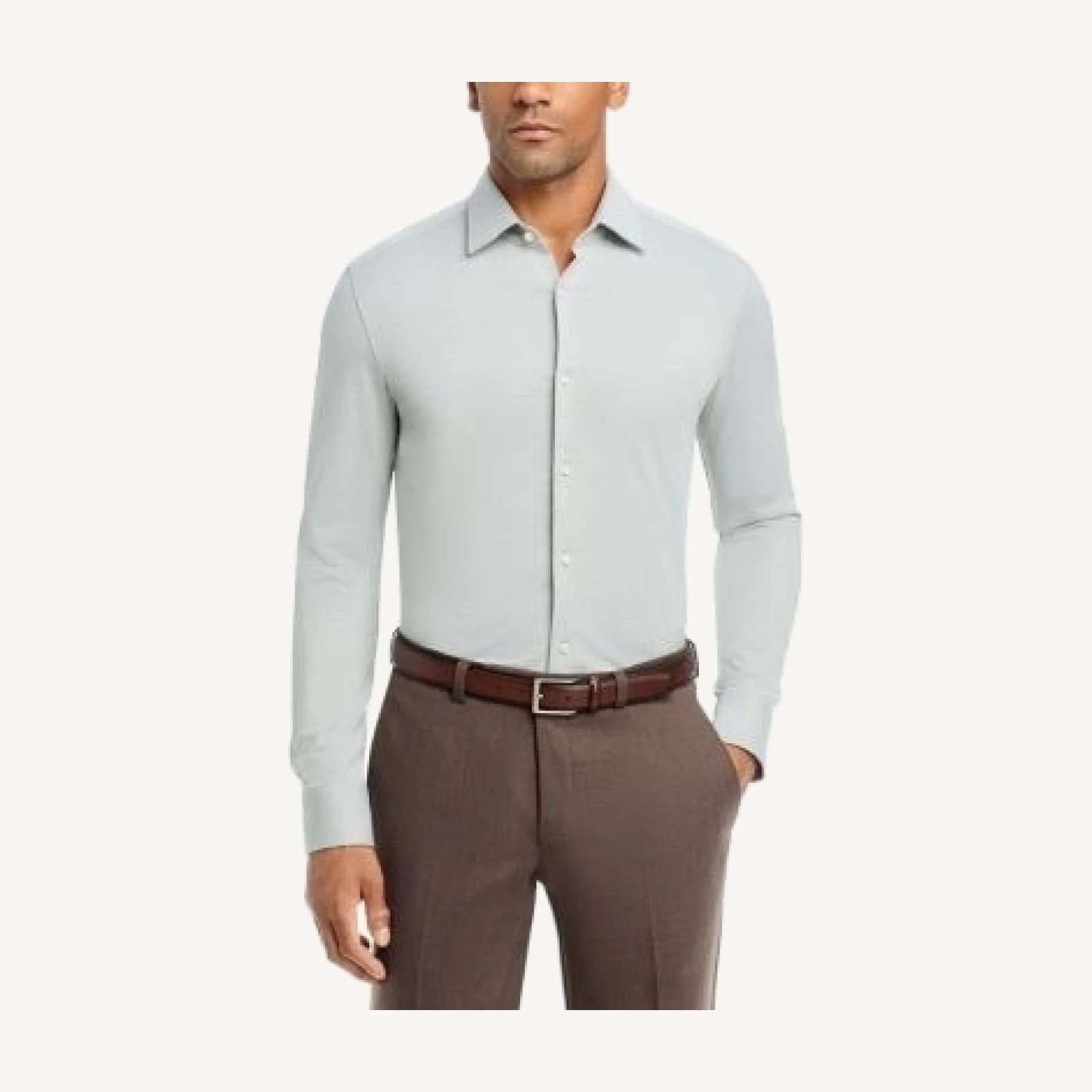 Boss Performance Melange Jersey Slim Fit Dress Shirt